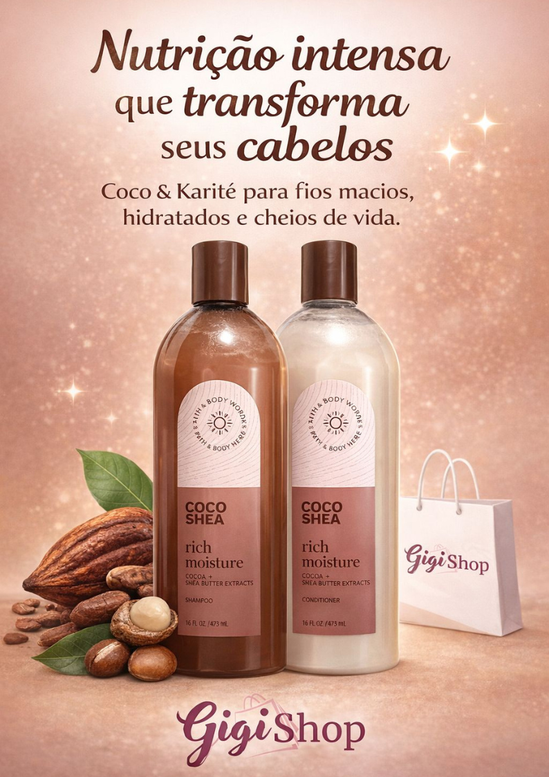 COCO SHEA RICH MOISTURE SHAMPOO E CONDITIONER BATH&BODY WORKS