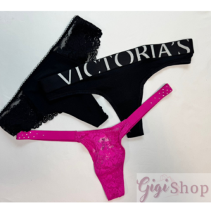 Calcinha Fio Dental Victoria's Secret Kit 3 peças