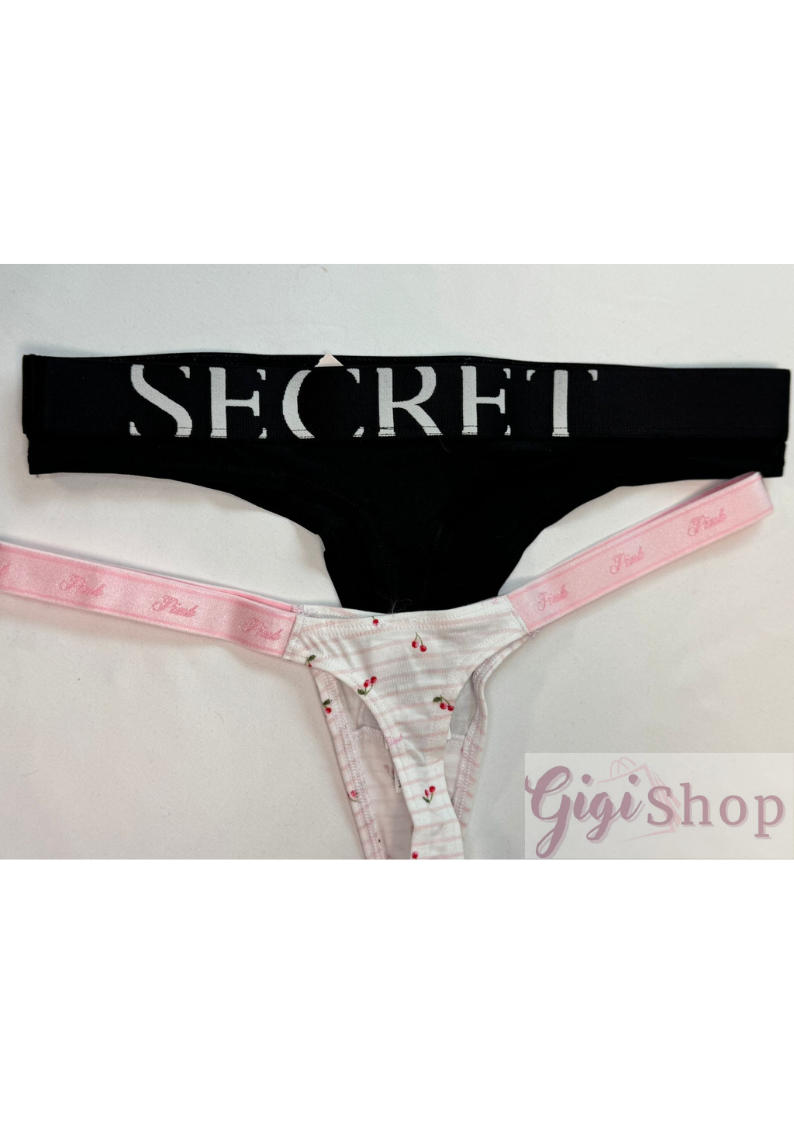 Calcinha Fio Dental Victoria's Secret Kit 2 peças