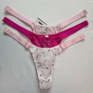 calcinha fio dental Victoria's Secret Pink kit c/3peças [size S]