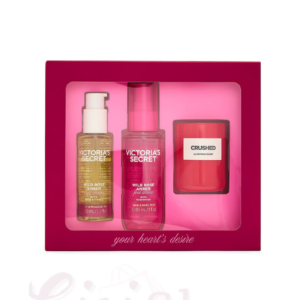 KIT DE PRESENTE DE 3 PEÇAS DA WILD ROSE AMBER DA VICTORIA'S SECRET